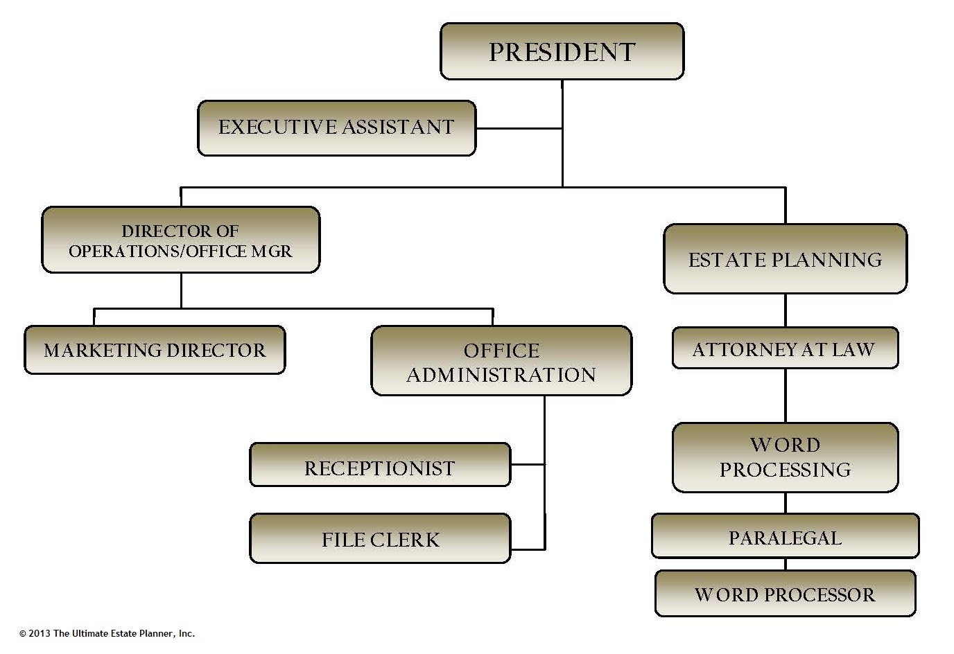 Law Firm Organizational Chart Template